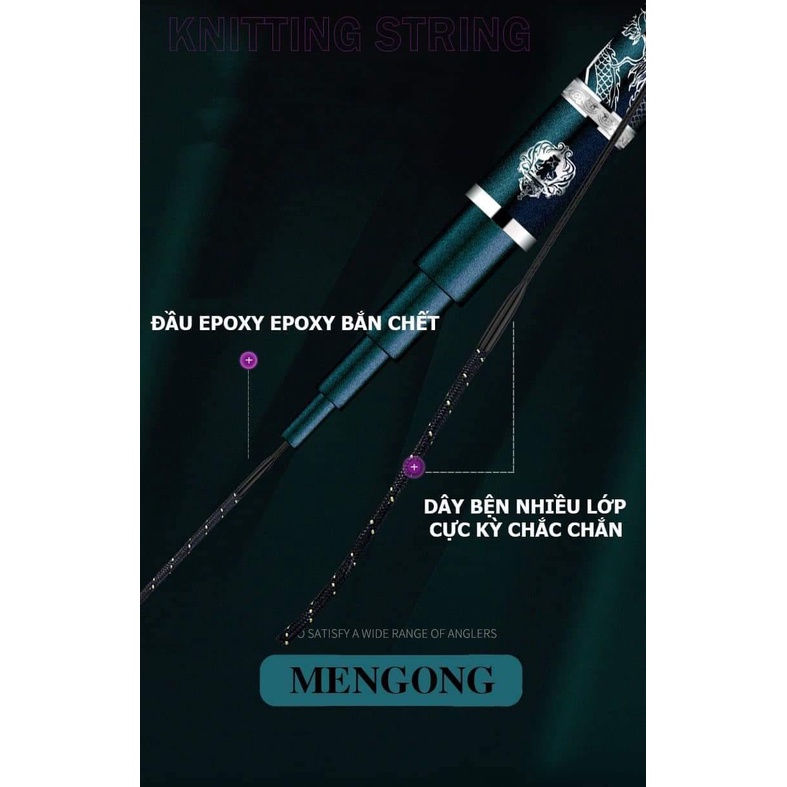 CẦN CÂU TAY MENGGONG - CHIẾN TƯỚNG VÔ ÚY THẾ HỆ II 6H 19i tải tĩnh 6000g - CHUYÊN GIA SĂN HÀNG KHỦNG