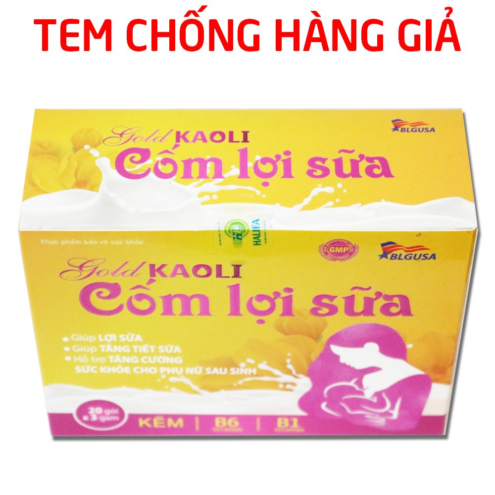 Cốm lợi sữa Gold Kaoli giúp tăng tiết sữa, bổ sung kẽm, vitamin và dưỡng chất cho mẹ và bé- Hộp 20 gói [Cốm lợi sữa]