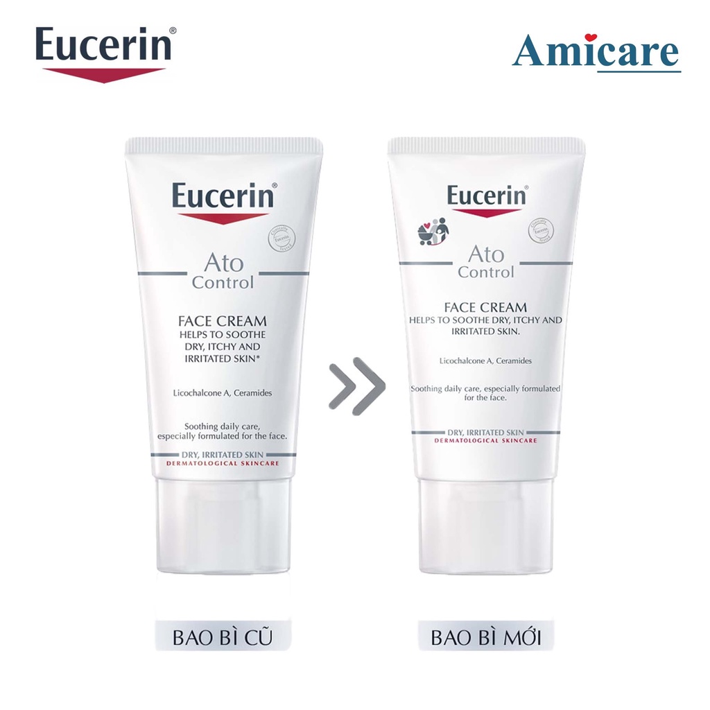 Kem Dưỡng Cho Da Khô và Da Dị Ứng Eucerin Ato Control Soothing Face Cream 50ml