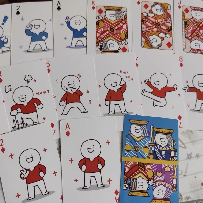 Bộ bài Poker 52 lá cute té xỉu