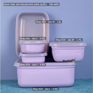 KHAY INOX 304 EDELKOCHEN (XUẤT HÀN QUỐC) - TÍM MÔN