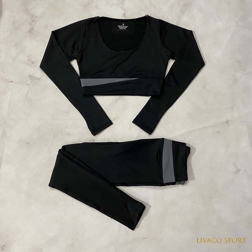 Đồ tập gym yoga erobic nữ Bộ tập thể thao Co Giãn 4 chiều kèm mút nâng đỡ vòng 1 và vòng 3