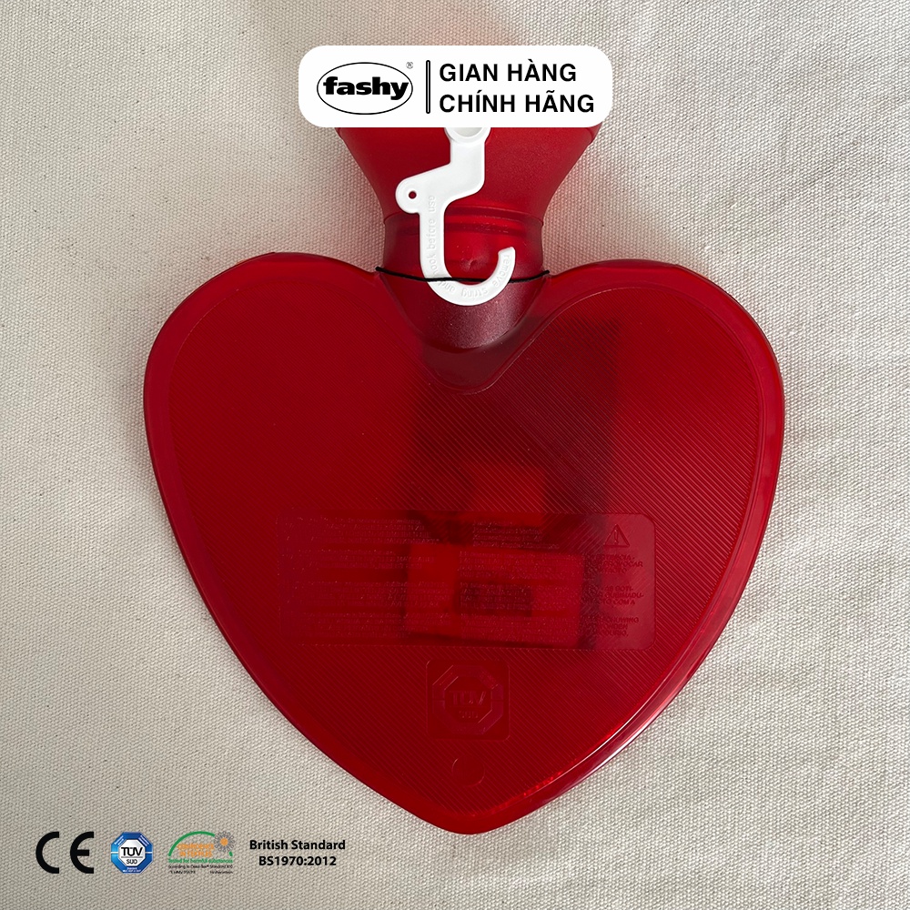 Túi chườm nóng FASHY Germany hình Trái tim Cổ điển giữ ấm, giảm đau tự nhiên