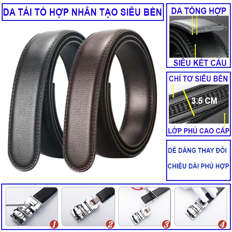 Thắt Lưng Nam Da Cao Cấp Vicenzo Khóa Tự Động Không Rỉ, Dây Nịt Nam Da Mềm Cao Cấp