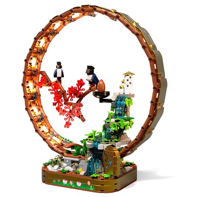 Mô Hình Nhựa 3D Lắp Ráp JUHANG Hỉ Thước Đăng Mai 87002 (Magpie Dengmei, 1108 mảnh)