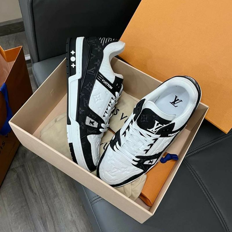 Giày Louis Vuitton Trainer Black White,Giày LV Trainer HÀNG CAO CẤP