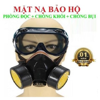 Mặt nạ phòng chống độc 2 phin lọc có kính chất lượng cao