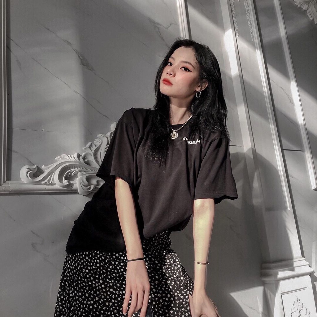 Áo thun nữ BLACKDOKI-AW&amp;SHC , áo phông form rông tay lỡ cá tính chất cotton dày dặn unisex oversize