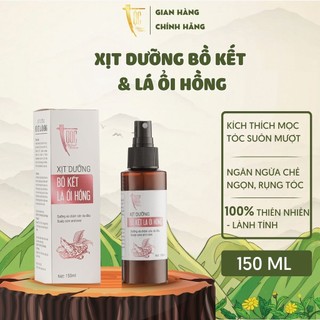 Xịt dưỡng tóc Bồ kết & Lá ổi hồng TỘC Natural phục hồi tóc hư tổn 150ml