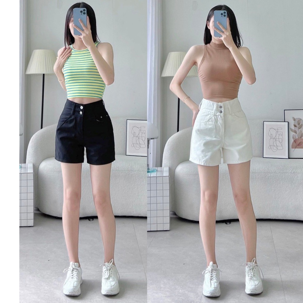 Quần short kaki 2 nút lai thường,quần đùi ngố dáng chữ A bigsize (mã SK1105 )