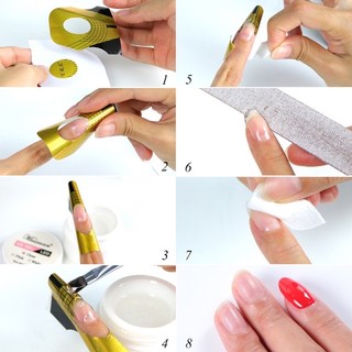 Khuôn giấy đắp form móng nối, tạo form nail