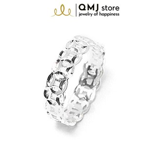 Nhẫn bạc QMJ Kim tiền bản mỏng may mắn tài lộc - Q004