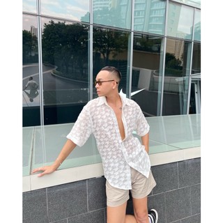 Áo sơ mi tay ngắn trắng new