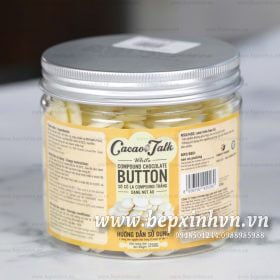 Sô cô la Compound trắng dạng nút áo Cacao talk 250g