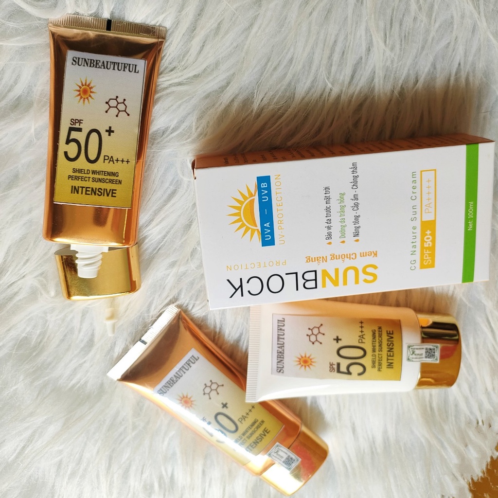 Kem chống nắng dưỡng da  SPF50+ bảo vệ khỏi tia UV PA+++ dưỡng ẩm không gây bết dính