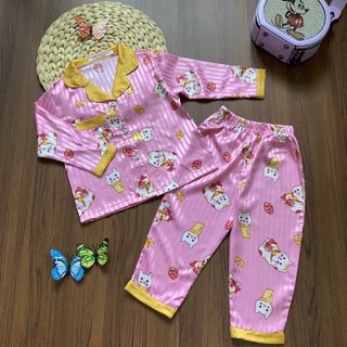 (8-35kg)bộ pijama lụa gấm cho bé