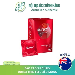 [ Mẫu mới ] Bao cao su mỏng dai Durex Fetherlite 30 cái Úc