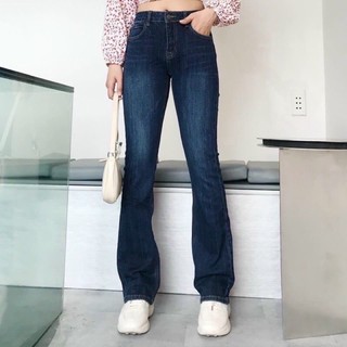 Quần jean ống loe dài xuất khẩu co giãn