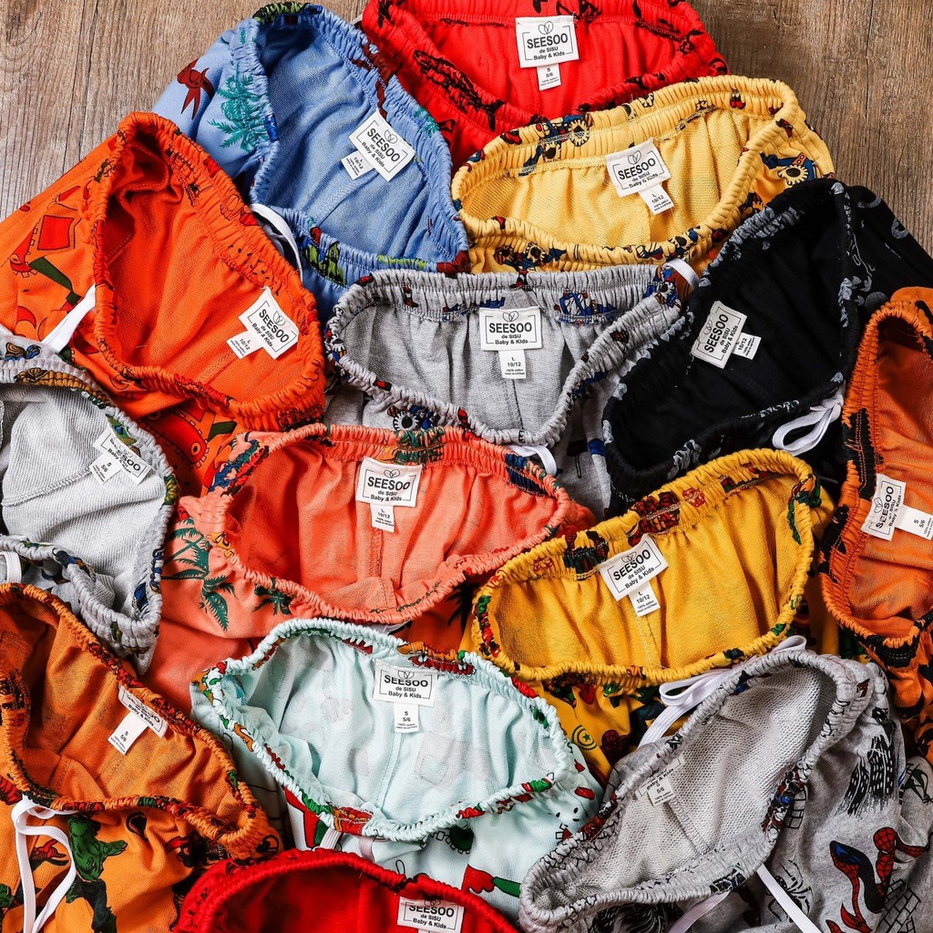 Quần short ngắn da cá mùa hè  chất liệu 100% cotton thoáng mát thấm hút mồ hôi Nhà Sans | Q11