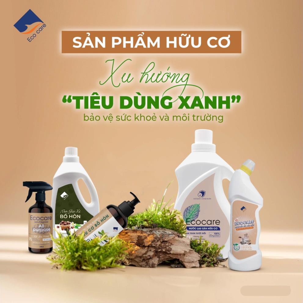 Nước Rửa Tay Bồ Hòn Hữu Cơ ECOCARE 250ml - Sạch khuẩn, chăm sóc da tay, tinh dầu khử mùi