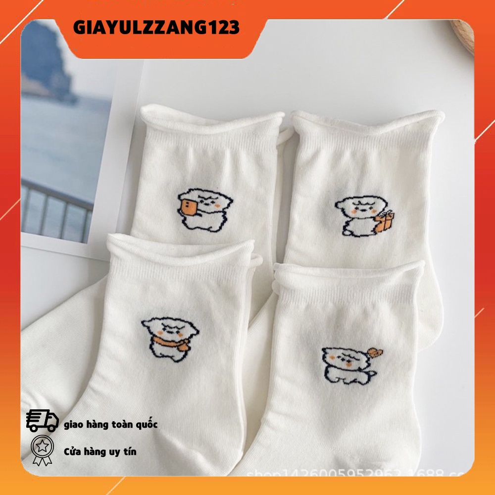 CÓ SẴN - tất cổ cao hoạt hình họa tiết gấu