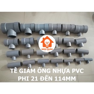 Tê giảm 90/42, 90/60, 90/76mm rm hoặc st, tê giảm ống nhựa pvc