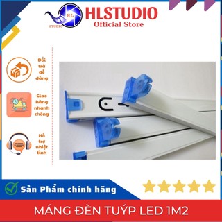 Combo 2 Máng Đèn Tuýp Led 1m2, Bóng đèn tuýp Led T8 1.2m 20w, Sơn Tĩnh điện, Chất Liệu Tôn Mạ Kẽm, Giá Tốt  HL Studio
