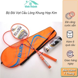 [Tặng Kèm 6 Quả Cầu] Bộ 2 Vợt Cầu Lông Dã Ngoại. Vợt Cầu Lông Chơi Ngoài Trời