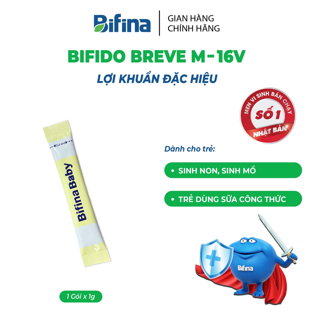 Bifina Baby Nhật Bản - 1 gói (không có hộp) - Phòng ngừa biến chứng cho trẻ sinh non, sinh mổ, dùng sữa công thức