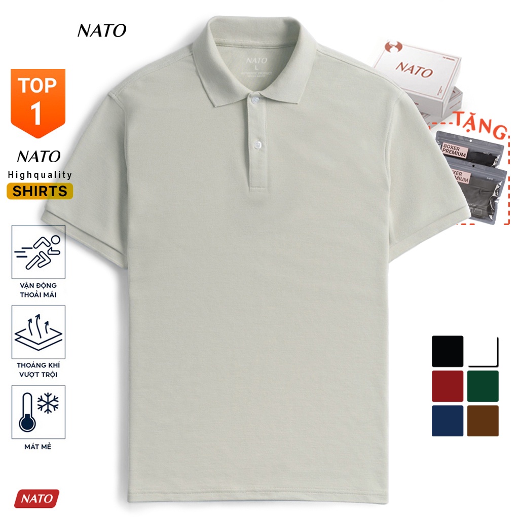 Áo Thun Polo Nam BASIC Vải Cotton Cá Sấu Cao Cấp Basic Đẹp Tay Ngắn Có Cổ Màu Trắng Đen Đỏ Xanh Navy Trơn Họa Tiết NATO