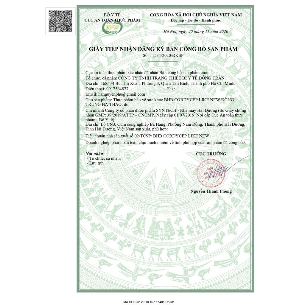 Đông trùng hạ thảo giảm căng thẳng bảo vệ sức khoẻ BHB Cordycep Like New hộp 60 viên