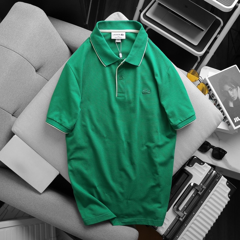 Áo Polo LACOTE vải cotton gân chìm
