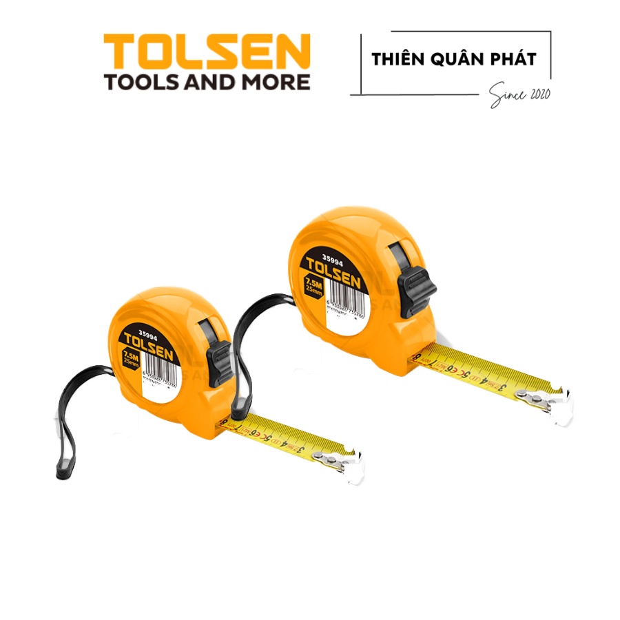 Thước cuộn Tolsen 35991 (3m), Tolsen 35010(Giờ là 35992) (5m) là thước đo chuyên dụng, nhỏ gọn vỏ ngoài bọc nhựa cứng