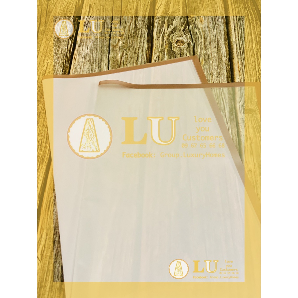 Combo Giấy gói hoa viền đồng bóng mờ | LU