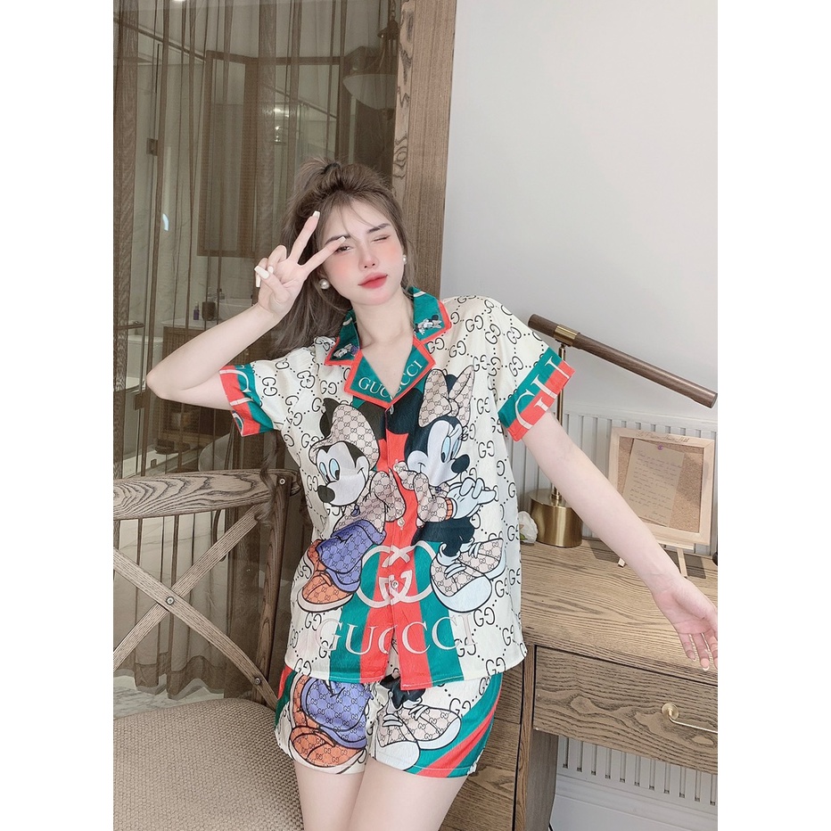 ĐỒ BỘ PYJAMA NỮ XƯỚC di,or mickey - đồ bộ mặc nhà