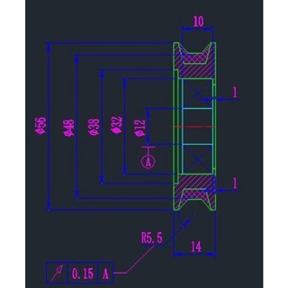 Bánh xe sắt Phi 39mm, Bánh xe sắt Phi 56mm và Bánh xe sắt Phi Phi 72mm Thang Máy