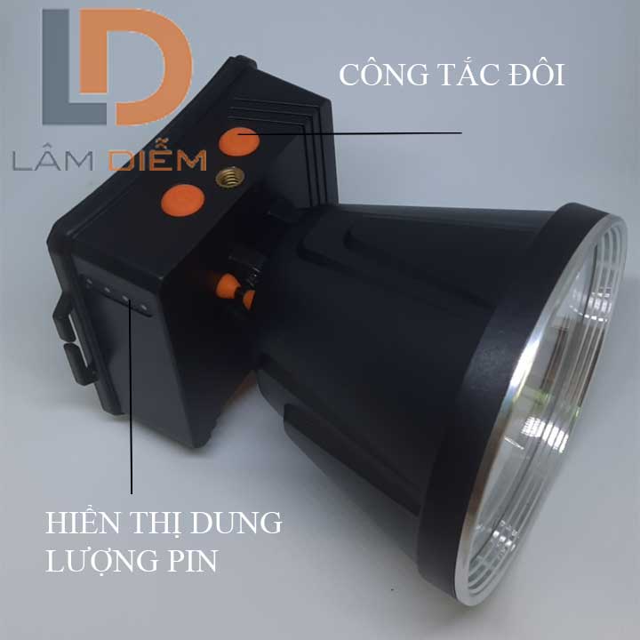 ĐÈN PIN ĐỘI ĐẦU PIN SẠC USB HIỂN THỊ PHẦN TRĂM SIÊU SÁNG 3 CHẾ ĐỘ NĐ