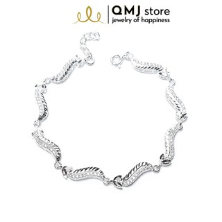 Lắc tay qmj sóng nữ thần bạc 925 cao cấp - q047