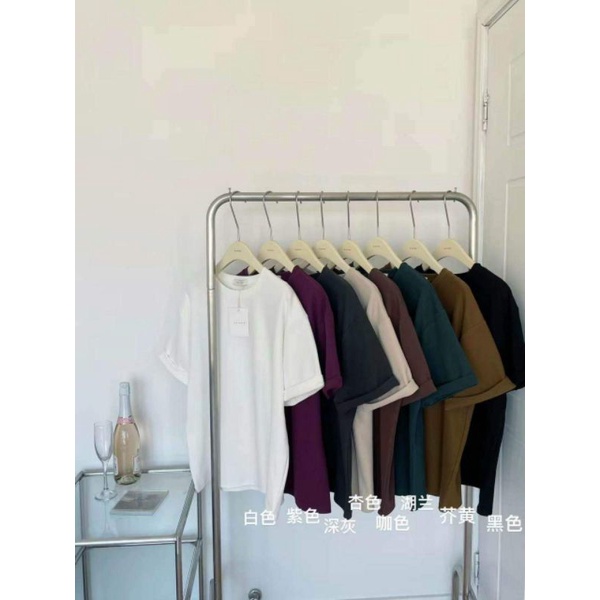 Áo thun trơn cổ tròn hàng QC