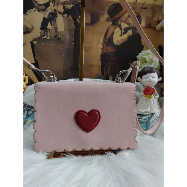 Túi hộp mini trái tim si 2hand hiệu CK 17x13