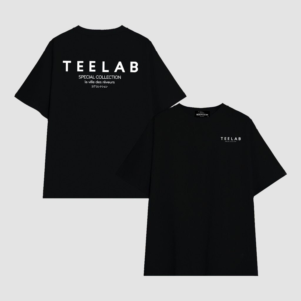 Áo thun TEELAB form rộng tay lỡ phong cách Hàn Quốc trẻ trung năng động, Áo Phông Unisex Nam Nữ