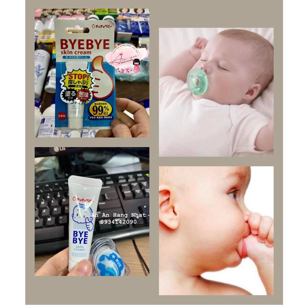 Kem Bôi Chống Mút Tay, Cai Ti Cho Bé ChuChu Baby Bye Bye Skin Cream (Hàng Nhật Nội Địa)