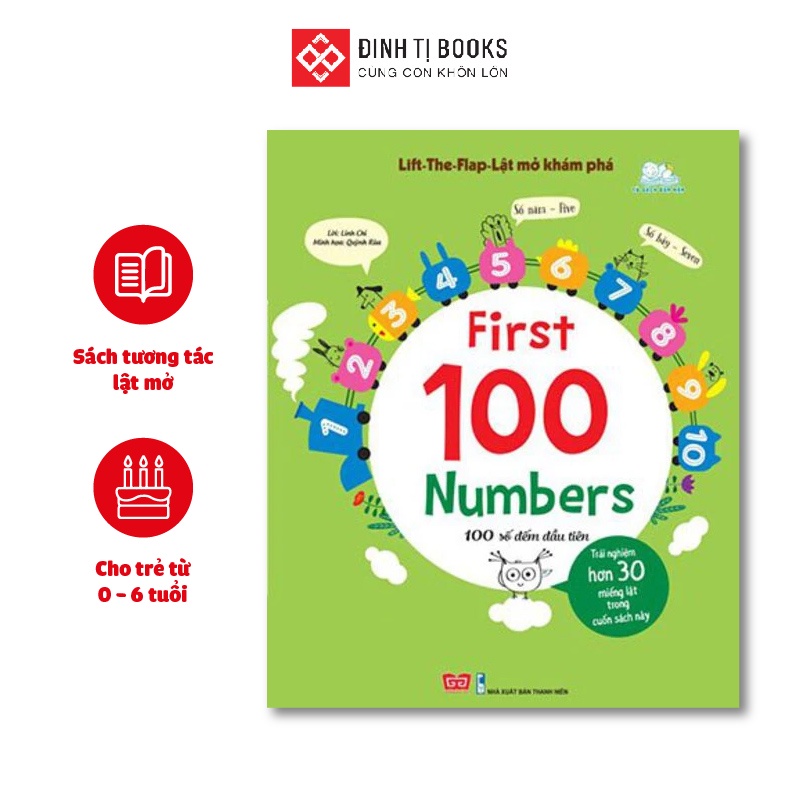 Sách - Lật mở khám phá - First 100 Numbers - 100 số đếm đầu tiên