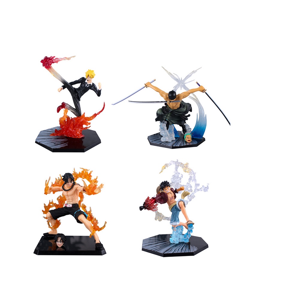 Mô hình One Piece Luffy , Zoro , Ace , Sanji F.zero hàng cao cấp đế có chữ tên các nhân vật..., figure one piece