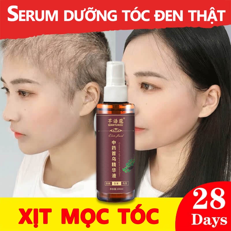 Tinh chất đen tóc Dầu dưỡng tóc ủ tóc phục hồi hư tổn serum dưỡng tóc dầu xả tóc Xịt tóc đen xịt mọc tóc 100ml