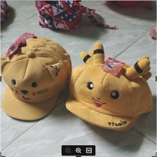 Nón kết hình Pikachu - mèo vàng cho bé 1-3 tuổi