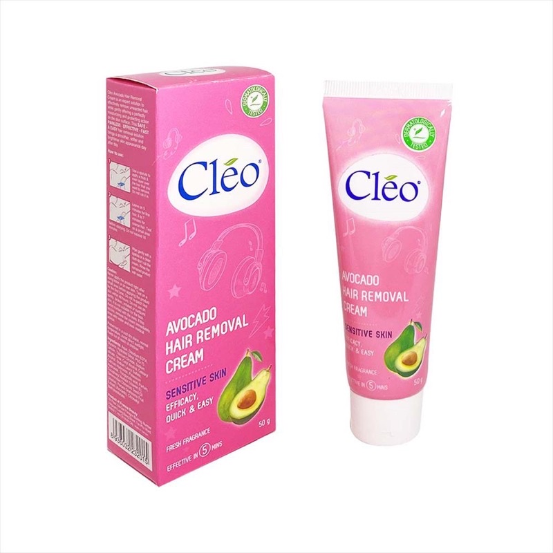Kem tẩy lông dành cho da nhạy cảm Cleo hồng chai 50gr