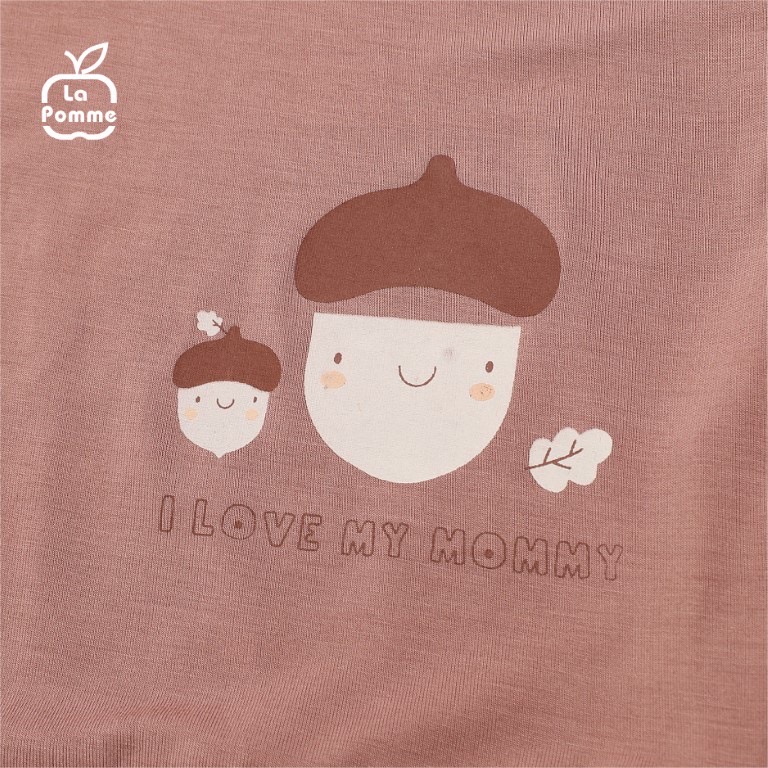 Bộ Quần Áo Dài Tay Hình Gia Đình Sồi Vải Bamboo Cotton Cho Bé