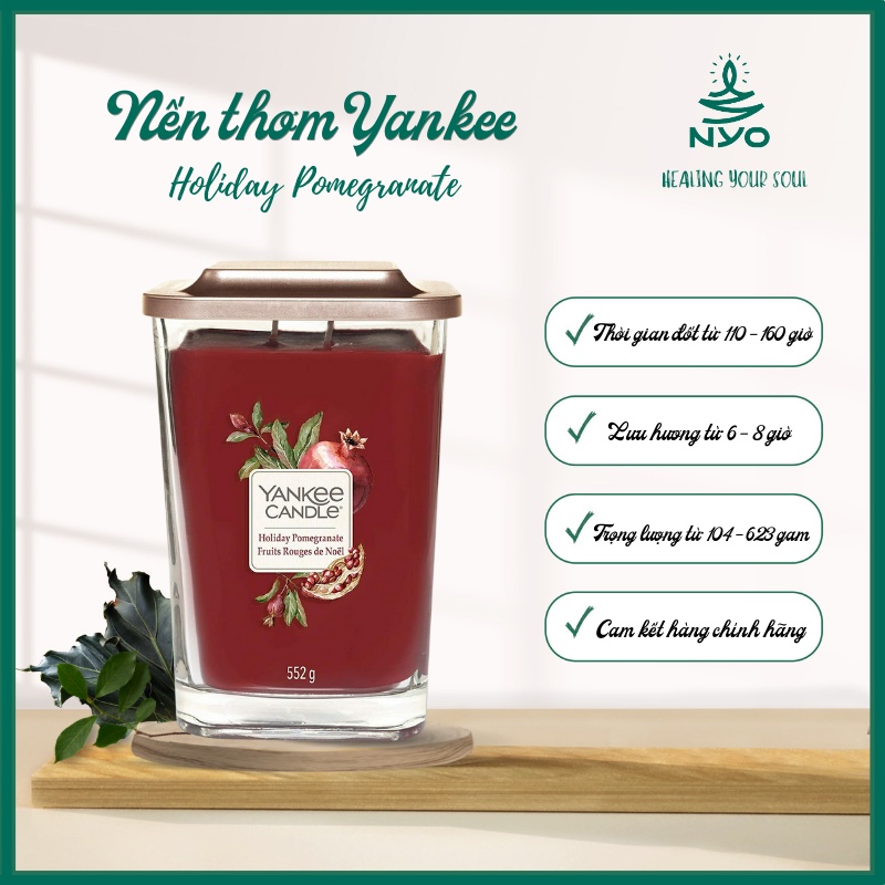 Nến thơm hương Lựu – Holiday Pomegranate – Yankee Candle