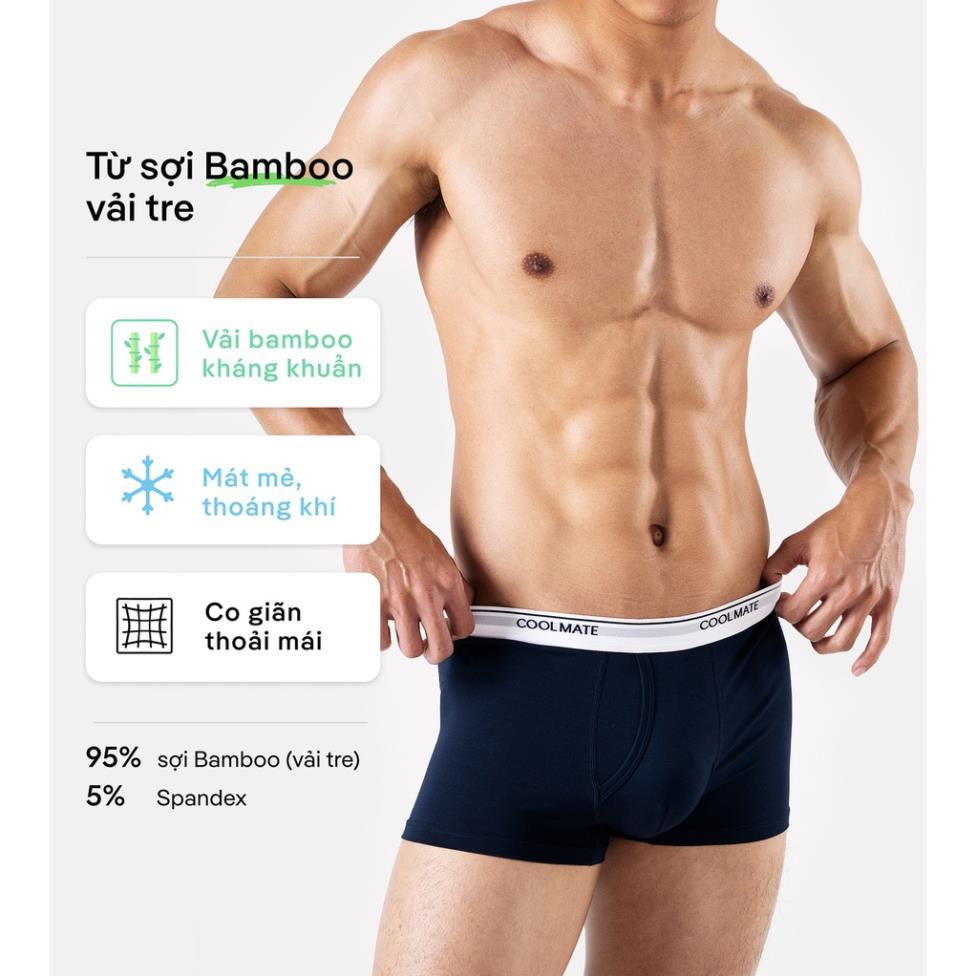 Combo 03 quần lót nam khe moi Bamboo Trunk kháng khuẩn - thương hiệu Coolmate chất lượng cao